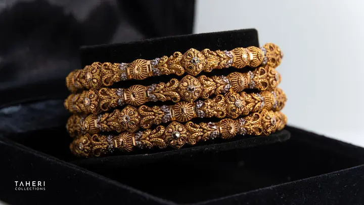 Two-Tone Bangles & Kara design 11 by TAHERI