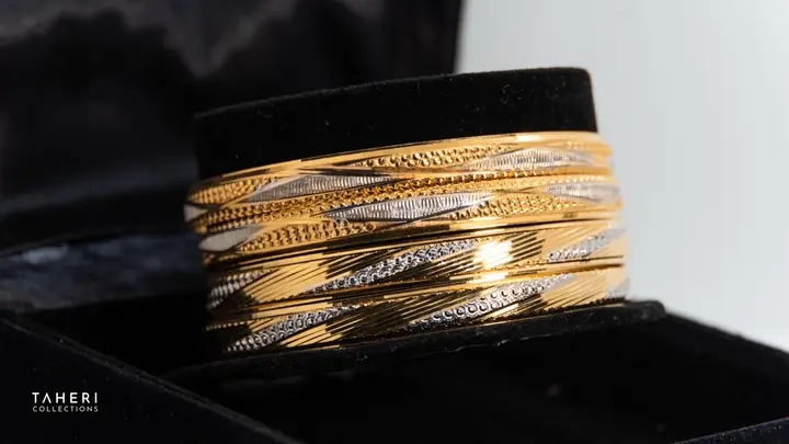 Two-Tone Bangles & Kara design 13 by TAHERI
