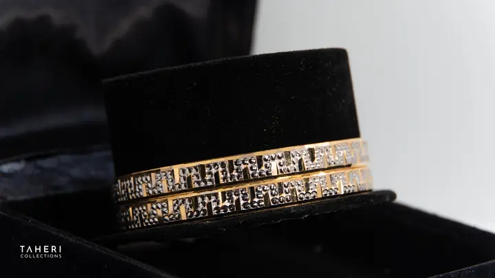 Two-Tone Bangles & Kara design 16 by TAHERI