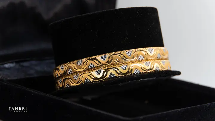 Two-Tone Bangles & Kara design 17 by TAHERI