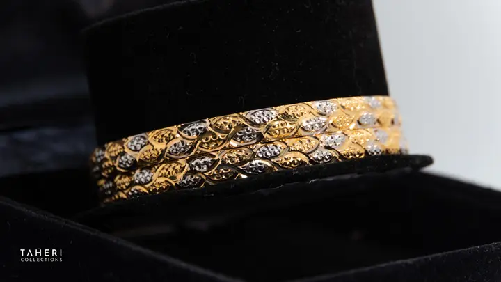 Two-Tone Bangles & Kara design 19 by TAHERI
