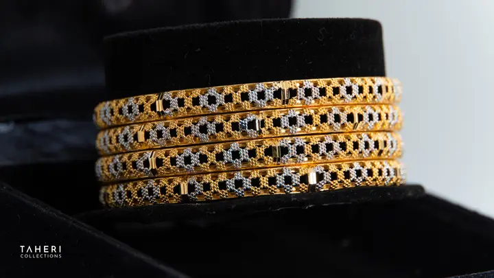Two-Tone Bangles & Kara design 20 by TAHERI