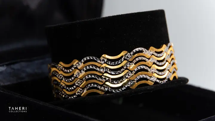 Two-Tone Bangles & Kara design 22 by TAHERI