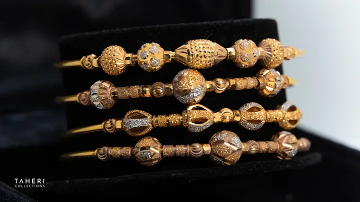 Two-Tone Bangles & Kara design 6 by TAHERI