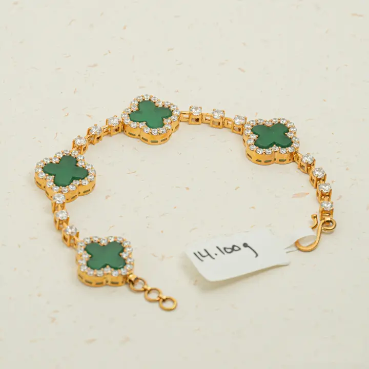 Yellow Gold Bracelet with Colored Stones design 11 by TAHERI