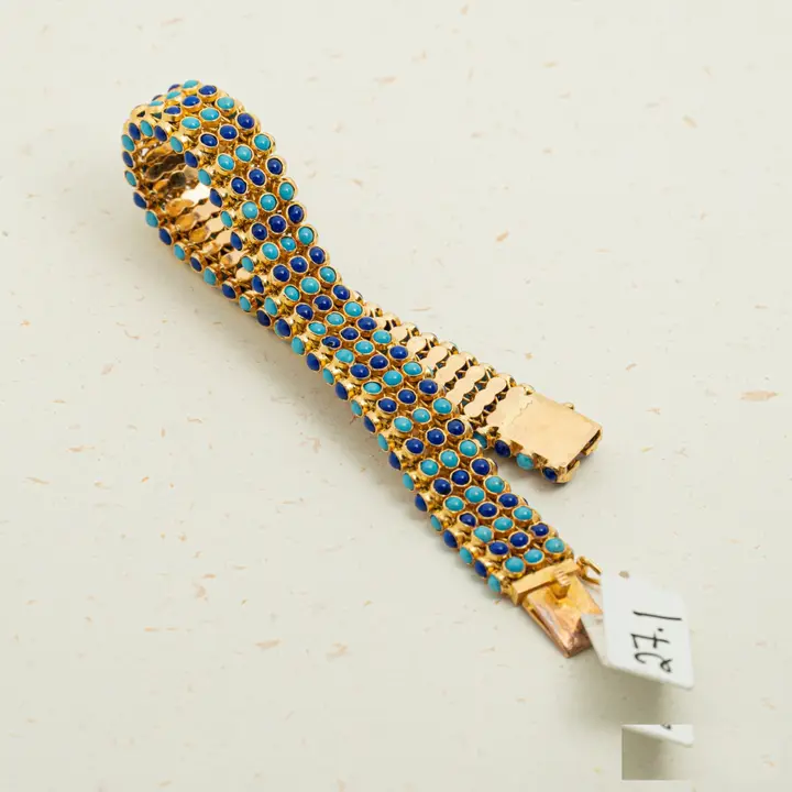 Yellow Gold Bracelet with Colored Stones design 12 by TAHERI
