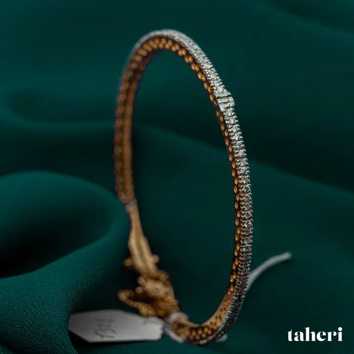 Two-Tone Diamond Bangle design 4 by TAHERI