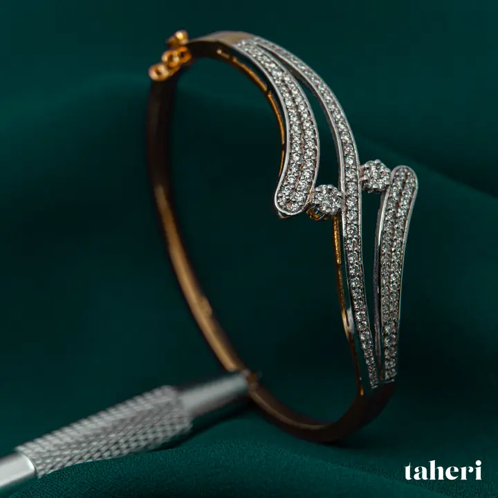 Two-Tone Diamond Bangle design 6 by TAHERI