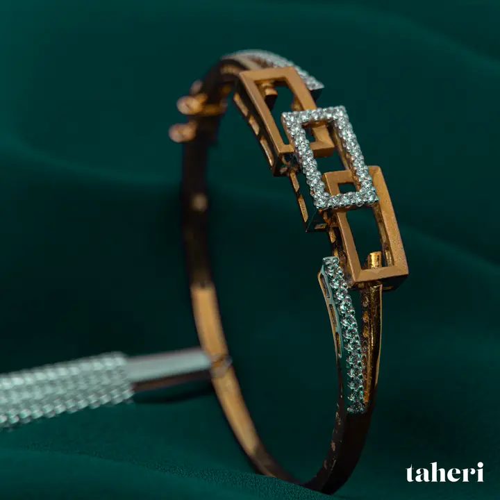 Two-Tone Diamond Bangle design 9 by TAHERI