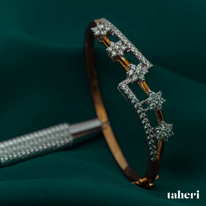 Two-Tone Diamond Bangle design 10 by TAHERI