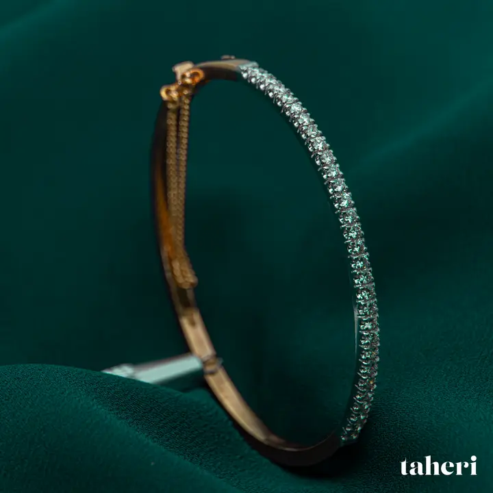 Two-Tone Diamond Bangle design 12 by TAHERI