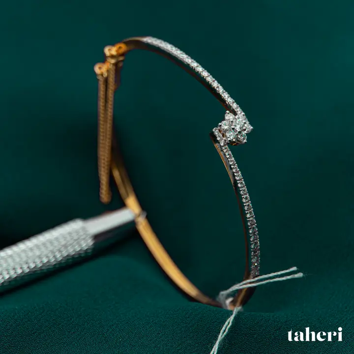 Two-Tone Diamond Bangle design 15 by TAHERI