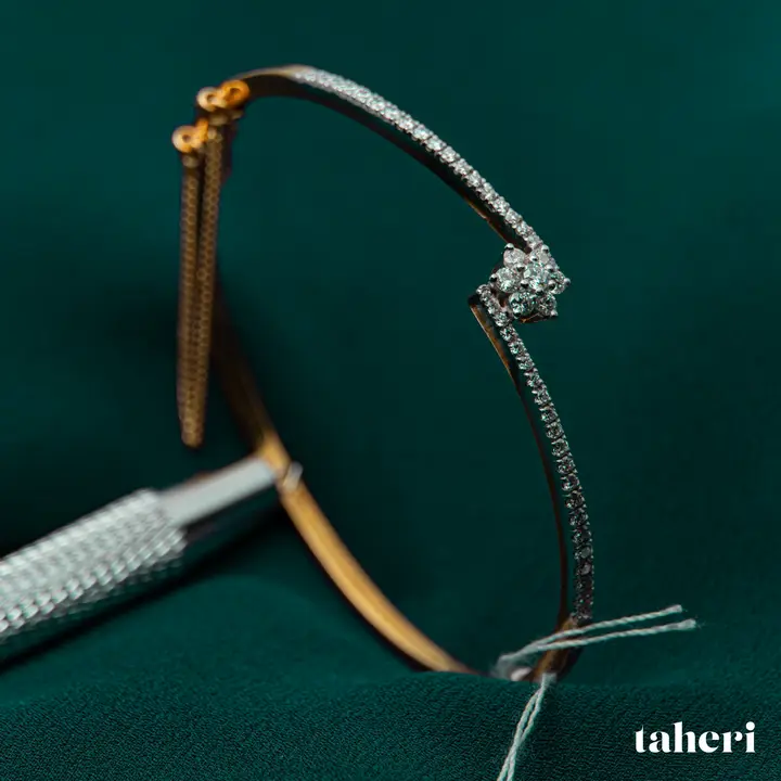 Two-Tone Diamond Bangle design 16 by TAHERI
