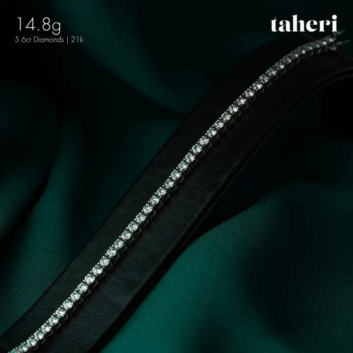White Gold Diamond Bracelet design 3 by TAHERI