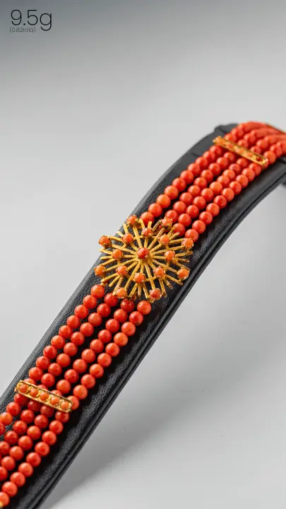 Yellow Gold String Bracelet with Colored Stones design 12 by TAHERI